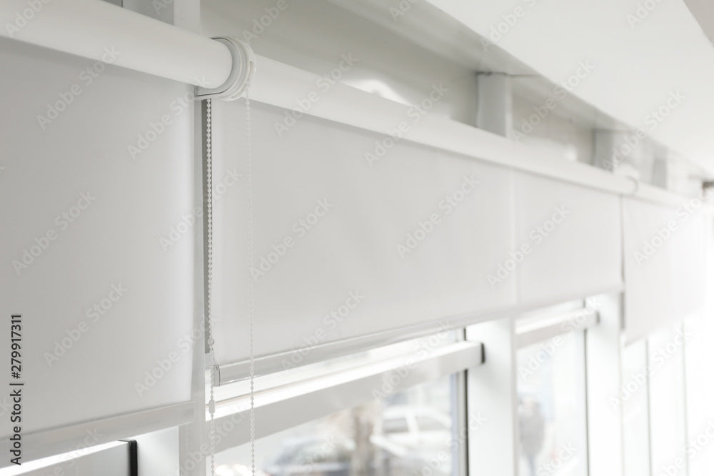 Open roller blinds without fabric